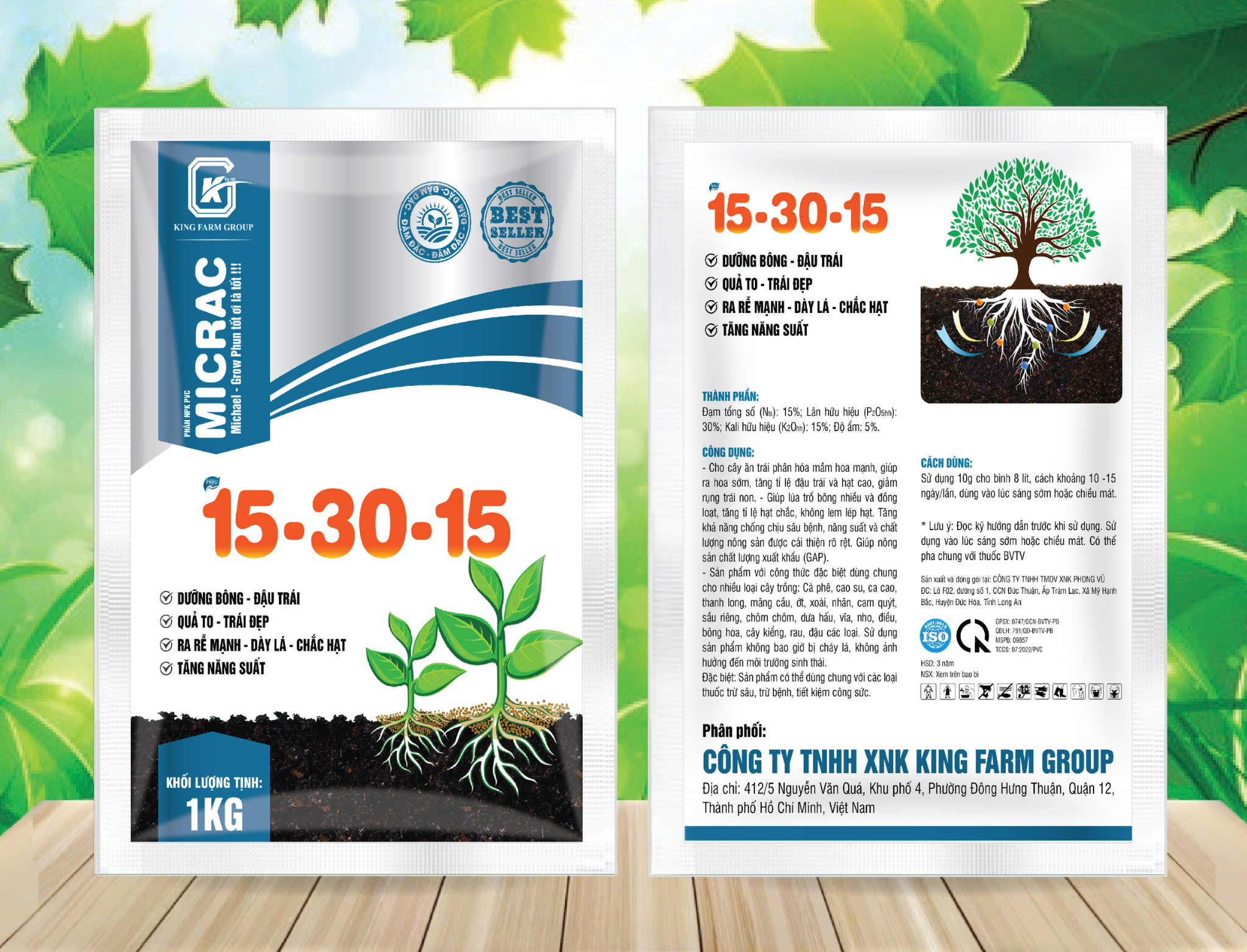 PHÂN BÓN NPK 15-30-15 – DƯỠNG BÔNG/ĐẬU TRÁI